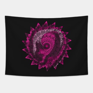 Swirly Pink Digital Mandala Tapestry