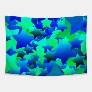 Bubble Stars Blue Tapestry