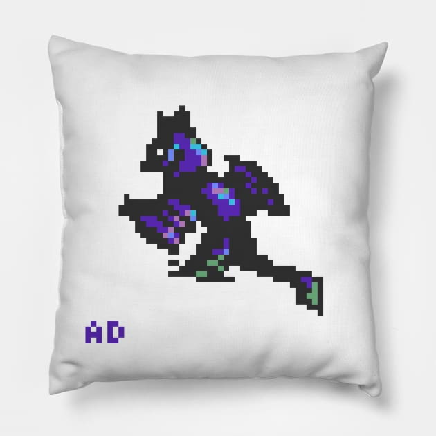 8-Bit Microraptor Pillow by Ashdoun