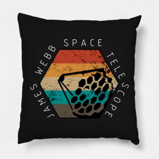 vintage retro James Webb Space Telescope Retro Cosmic JWST Vintage Space Pillow