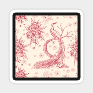 Toile De Jouy_rose Magnet