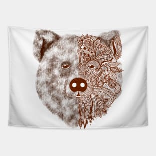 Mandala Bear Tapestry