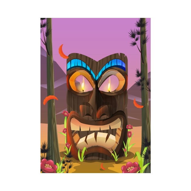 Tiki Wooden Mask by nickemporium1