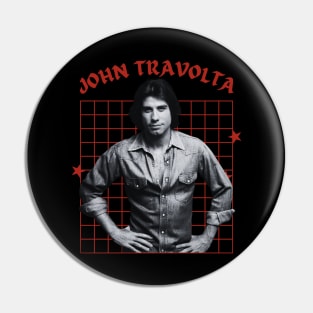 John travolta --- 80s aesthetic Pin