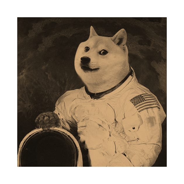 Doge To The Moon Funny Doge NASA Astronaut by Suchmugs