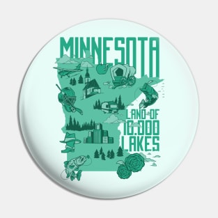 Minnesota Land of 10,000 Lakes // Land of Ten Thousand Lakes Pin