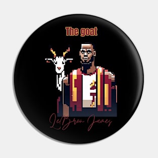 Lebron James goat pixel art Pin