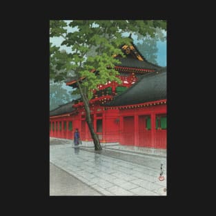 Sanno Shrine After Rain by Kawase Hasui T-Shirt