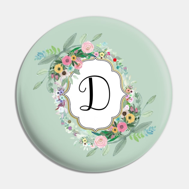 Letter Monogram D Pin by GreenNest