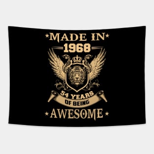 Made In 1968 54 Years Of Being Awesome Tapestry