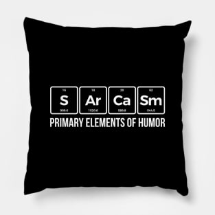 Sarcasm Elements of Humor Periodic Table Graphic T-Shirt Pillow