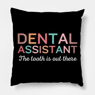 Funny Retro Pediatric Dental Assistant Hygienist Office Gifts Pillow