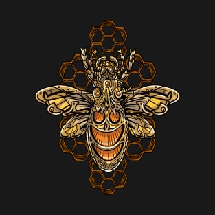 Steampunk Bee Industrial Style Art Decor T-Shirt