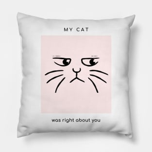 My cat was right about you Pillow