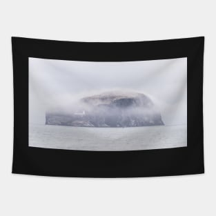 Bass Rock in mist Tapestry