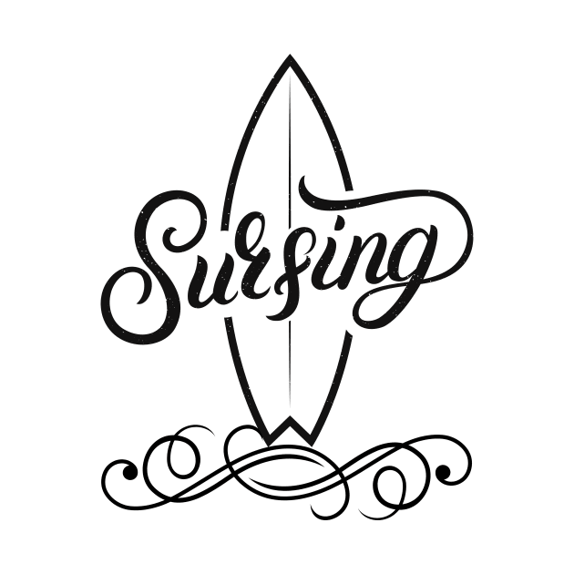 Surfing Tattoo Art Surfboard Waves by TammyWinandArt