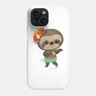 Sloth dancing hula Phone Case