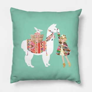 Girl with Lama Pillow