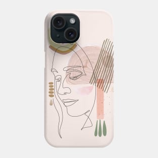 Abstract modern woman face Phone Case