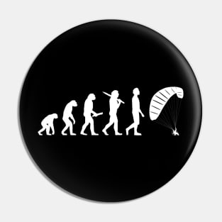 Funny Paragliding Evolution Gift For Paragliders Pin