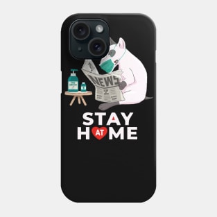 stay at home dog Phone Case