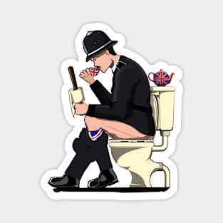 British Policeman on the Toilet Magnet