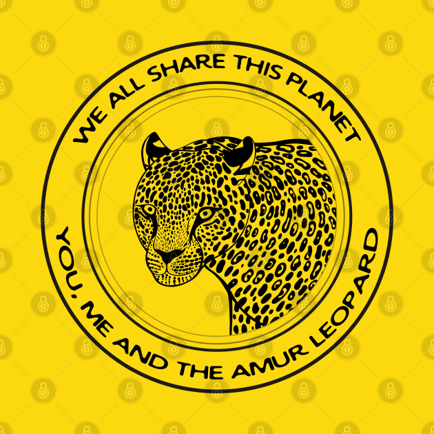 Amur Leopard - We All Share This Planet - light colors by Green Paladin