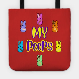 My Peeps Easter T-Shirt, cute bunnies Tote