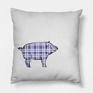 Lispe Plaid Pig Pillow