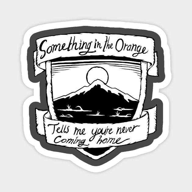 Something in the Orange - Zach Bryan - Illustrated Lyrics Magnet by bangart