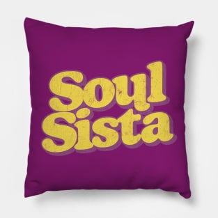 Soul Sista // Retro Soul Music Fan Design Pillow