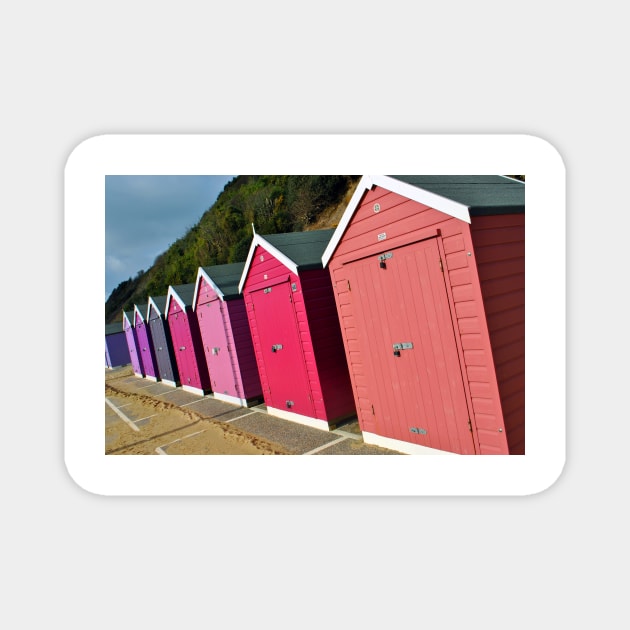 Bournemouth Beach Huts Dorset England Magnet by AndyEvansPhotos