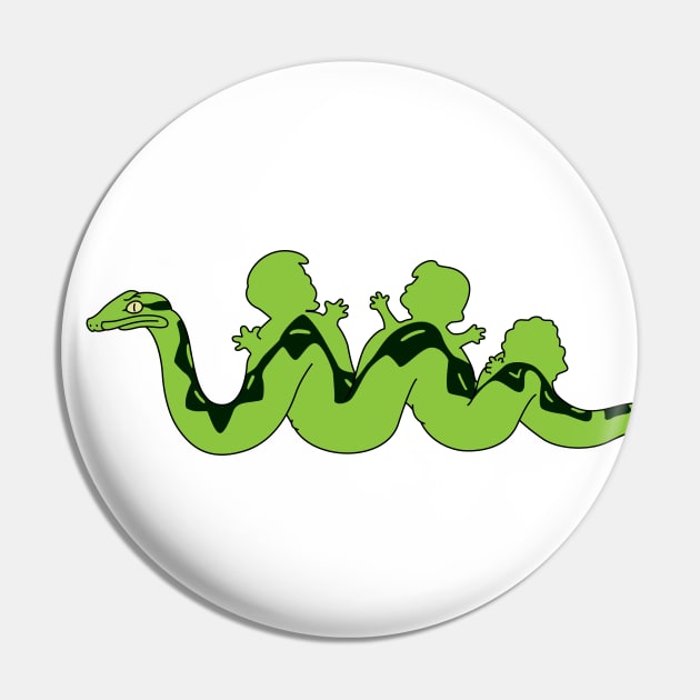 Lumpy the School Snake Pin by deancoledesign