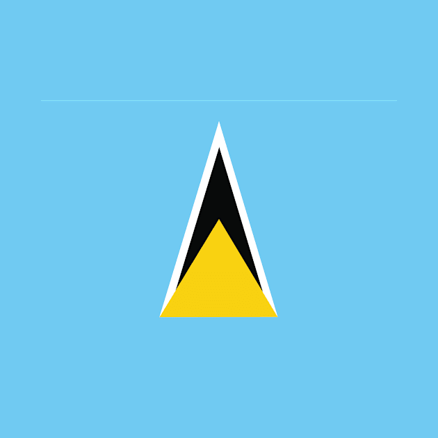 St Lucia National Flag by IslandConcepts