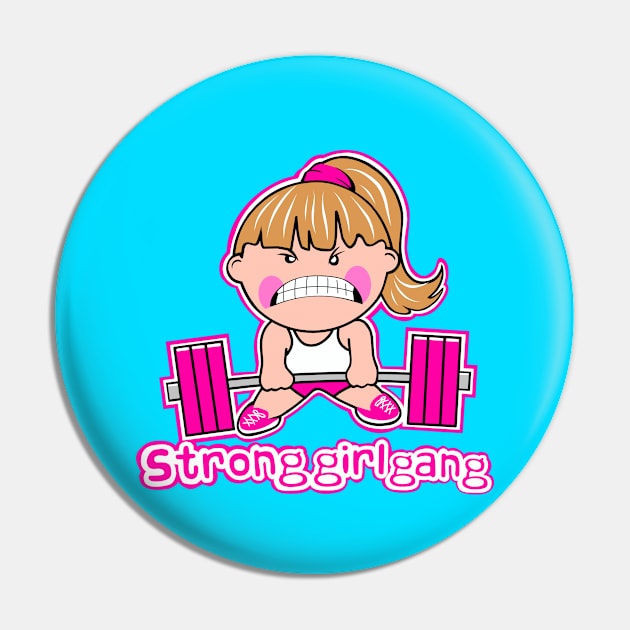 Strong Girls, fitness girl, gym girl, barbell girl Pin by TimAddisonArt