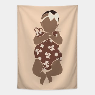 Abstract vector kids and cute baby Composition Tapestry