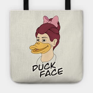 Duck face girl Tote