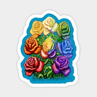 Rainbow Roses Magnet