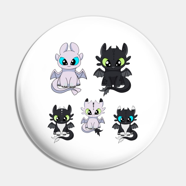 Dragons family, toothless and light fury, dragons babies, how to train your dragon family Pin by PrimeStore