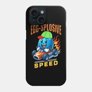 Easter Egg-Splosive Speed Funny Cute Easter Egg Race Car Racing Phone Case