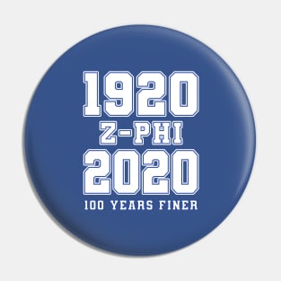 1920 - 2020 100 Years Finer Zeta White Gear Pin
