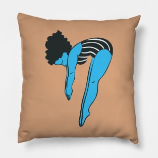 High Diving Girl Vintage Style Pillow