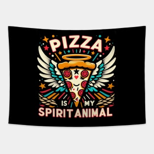 Pizza is my spirit animal funny Tapestry