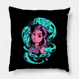 Girl with Spirits Pillow