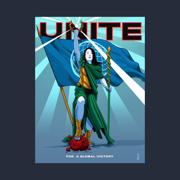 Unite For A Global Victory Poster by graphicblack