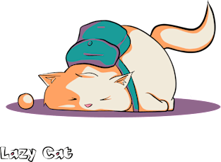Lazy Cat (School Days) Magnet