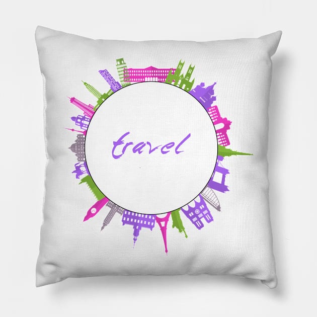 Travel monumentos Pillow by magenta-dream