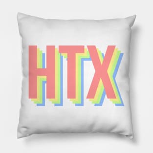 HTX in rainbow Pillow