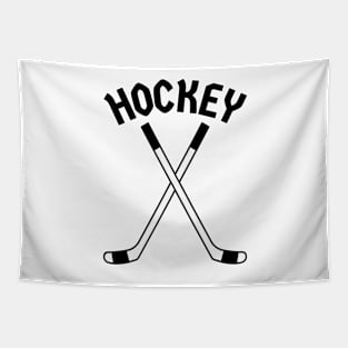 HOCKEY CROSSED STICKS LOGO Tapestry