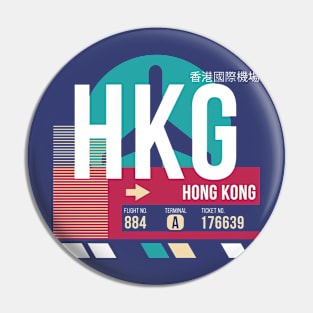 Hong Kong (HKG) Airport Code Baggage Tag Pin